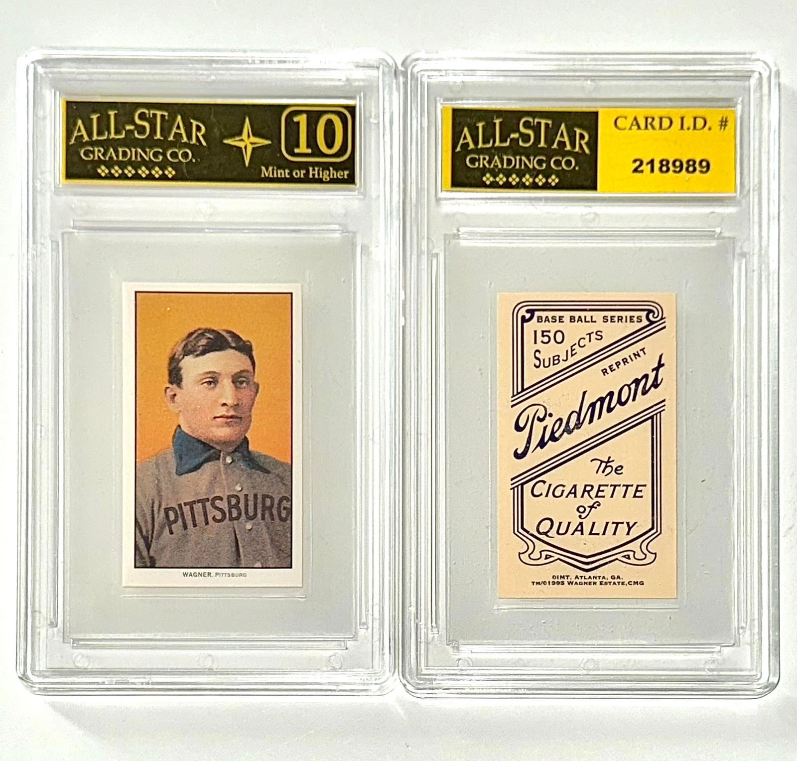 Gem Mint 10 HONUS WAGNER T206 American Tobacco RP Baseball Card (1 of 1)