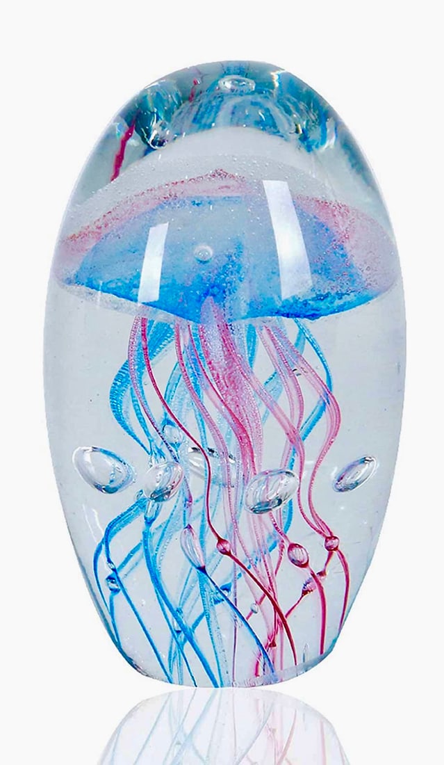 Awesome MURANO Art Glass Jellyfish Paperweight: Great Looking Piece in Beautiful Condition