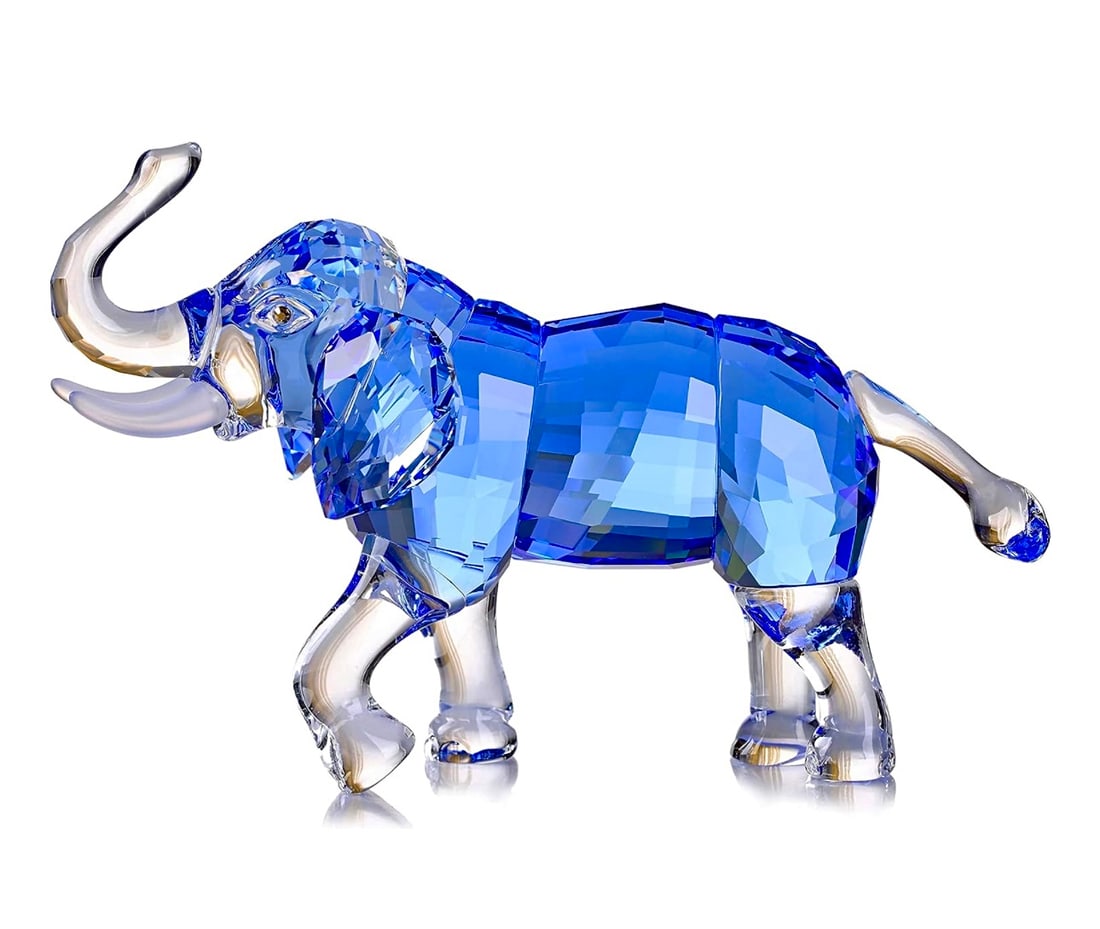 Awesome Swarovski style Austrian Purple Crystal ELEPHANT: Like New Condition – Approximately 7 Inches Long - Multiple Photos Posted