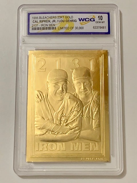Lou Gehrig & Cal Ripken 23k Gold IRON MEN Baseball Card (1 of 3)