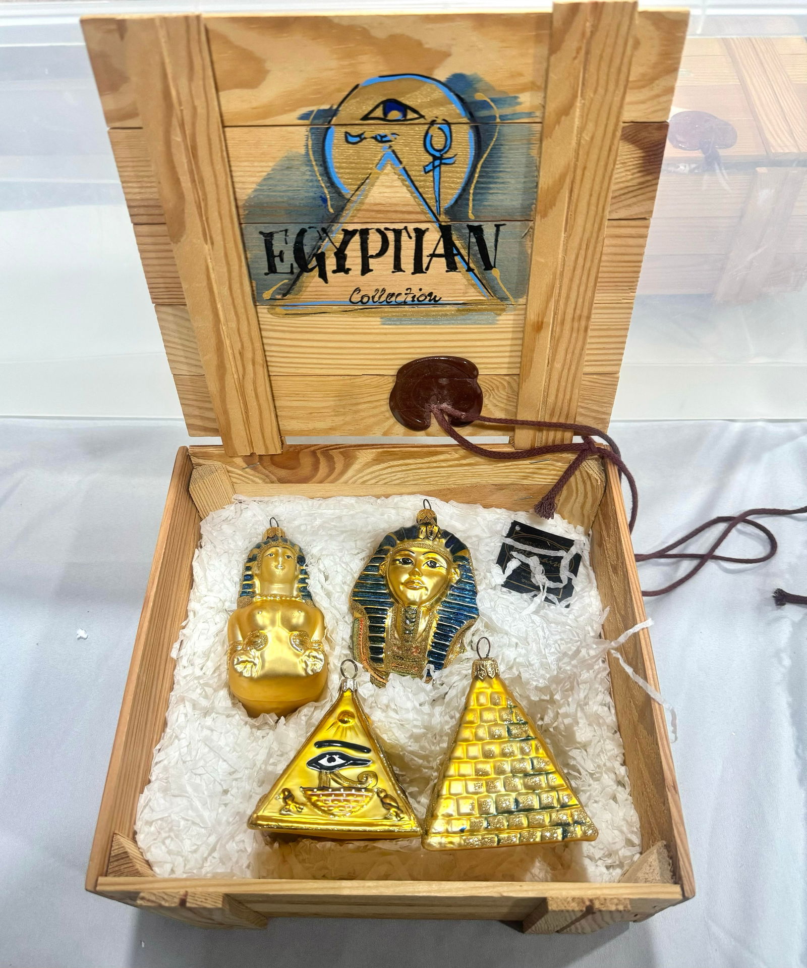 Ex Rare Kurt Adler Polonaise Blown Glass Egyptian Christmas Ornaments (1 of 1)