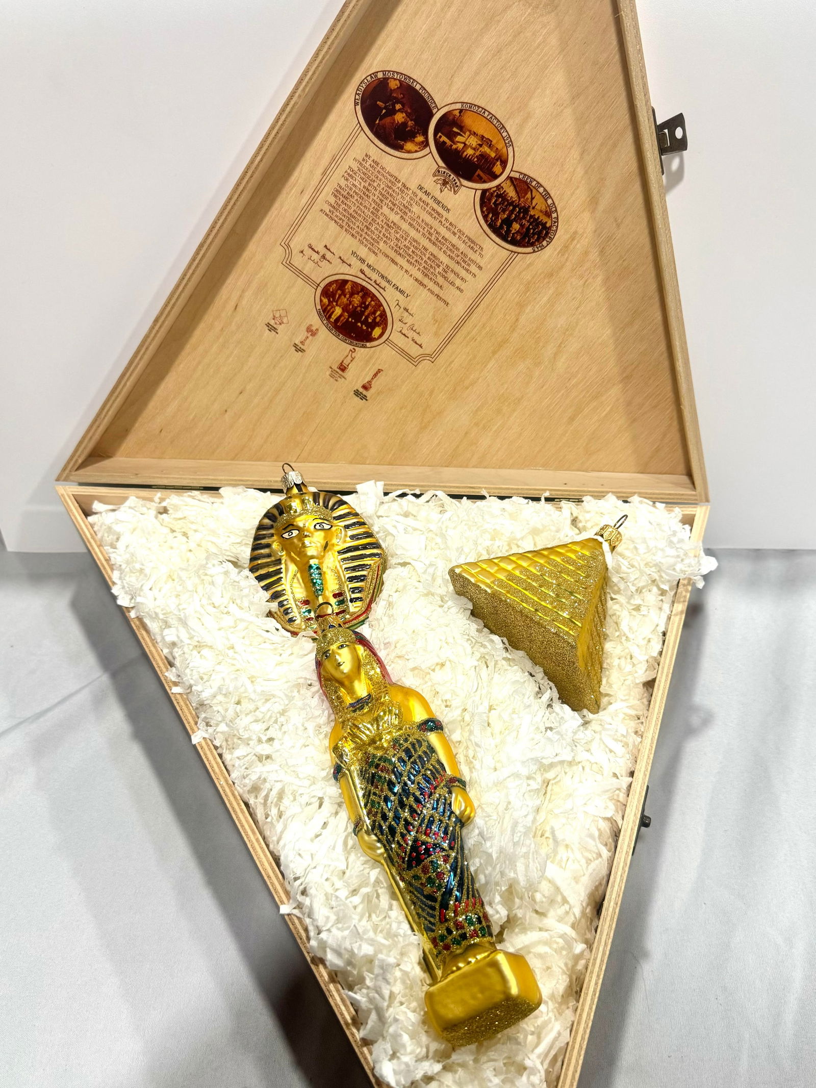 Ex Rare Kurt Adler Polonaise Blown Glass Egyptian Christmas Ornaments (1 of 2)