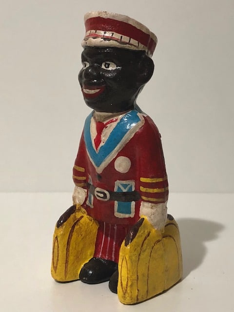 Vintage Black Americana Cast Iron The Porter Still Coin Bank: Multiple Photos Posted - We are Not certain when these were made therefore Sold AS-IS with Regards to Age / We Do Not Support any of the Ideals this Piece Represents