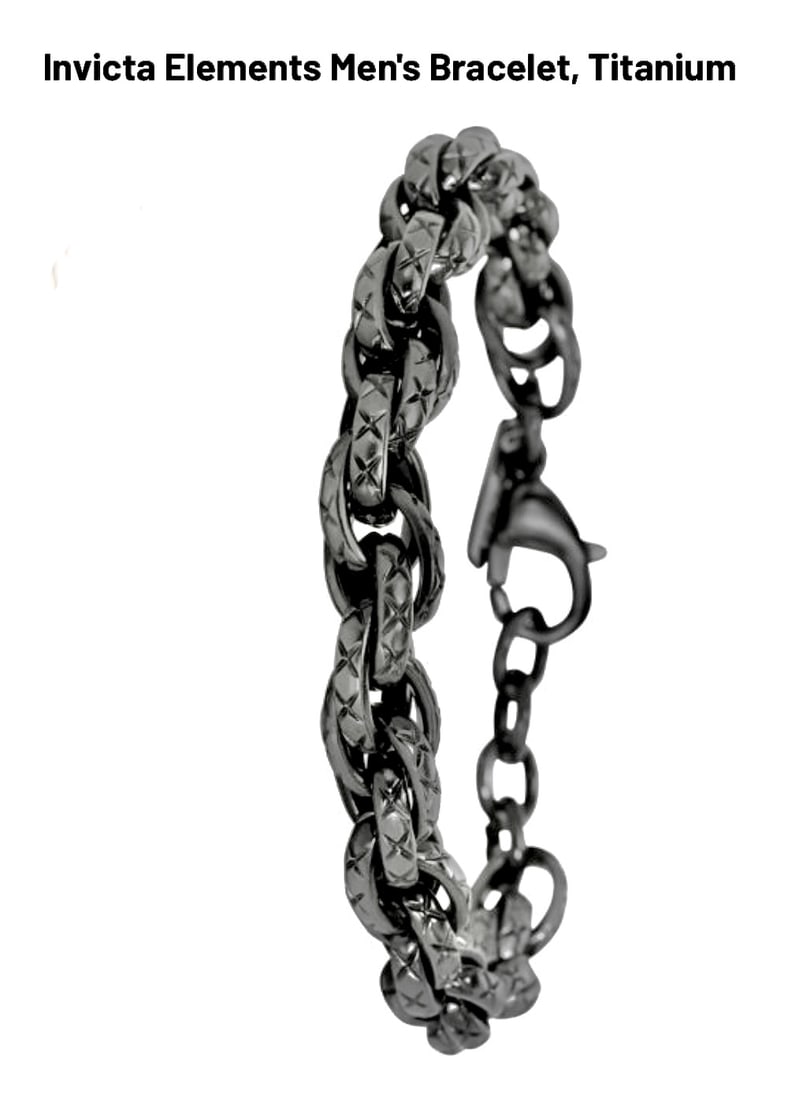 Brand New with Tags INVICTA Elements Titanium Mens Bracelet: Comes in Original Box - 651