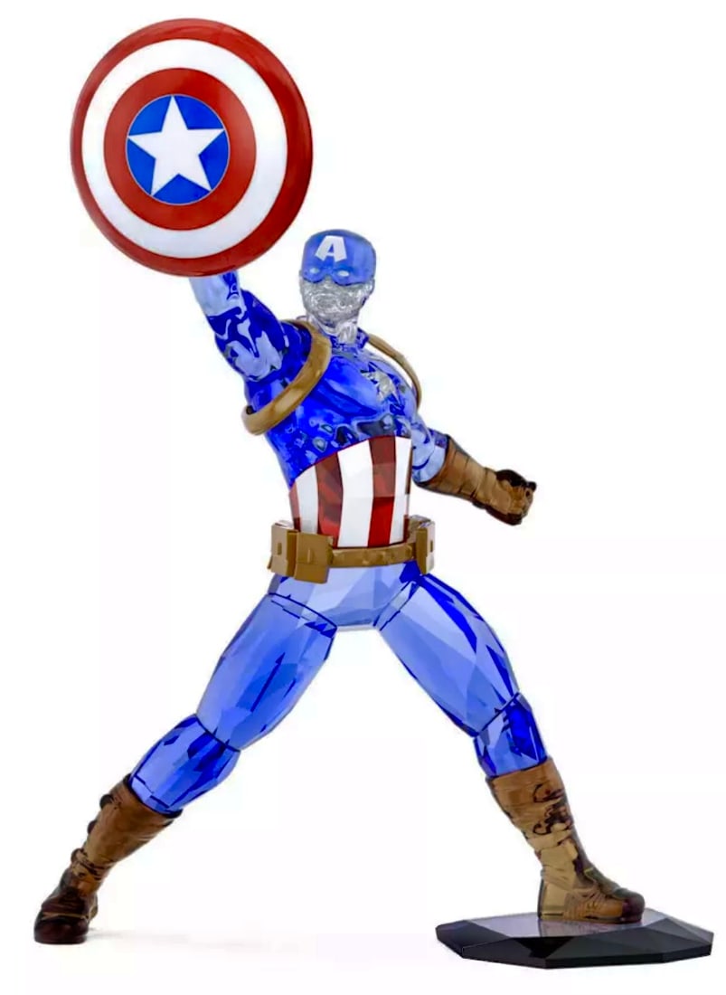 Marvel Comic Books SWAROVSKI Crystal CAPTAIN AMERICA Figurine with Box (1 of 4)
