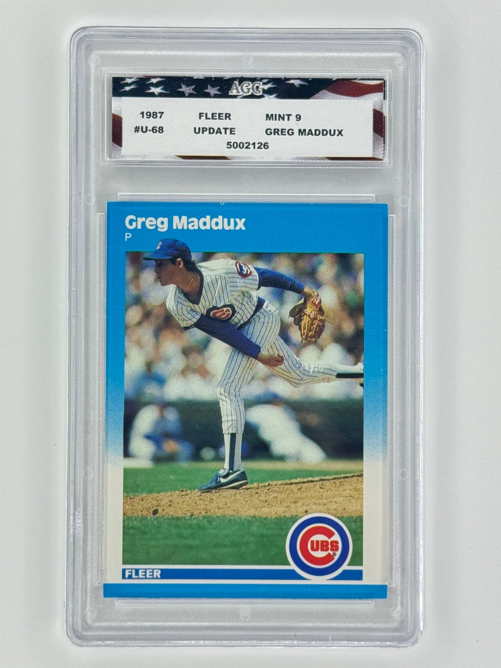 Graded Mint GREG MADDUX 1987 Fleer Updates Rookie Baseball Card (1 of 2)