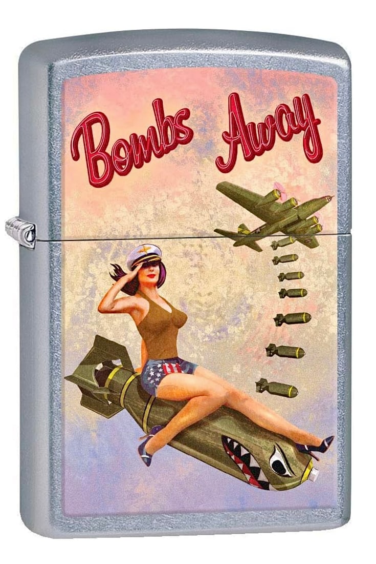 Authentic Risque Pin Up Calendar Girl Zippo Lighter with Original Box (1 of 2)