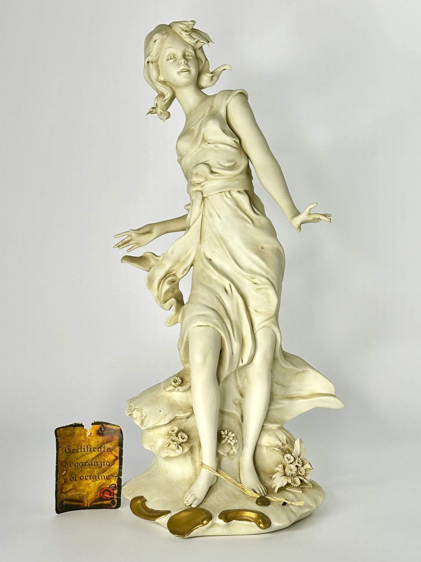 Rare 14in Artist Signed Barbella Italian Capodimonte Porcelain Capodimonte Statue (1 of 7)