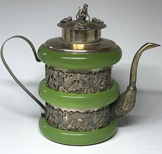 Old Handmade & Hallmarked Chinese Folk Art Dragons Teapot (1 of 5)