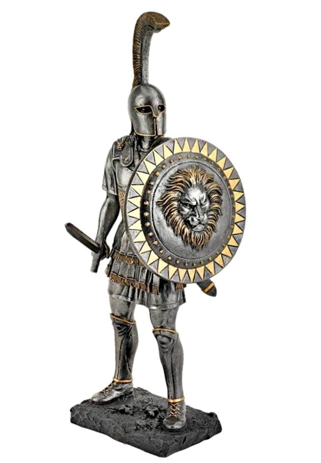 Awesome 16 Inch Tall Full Dress Greek Spartan Warrior Statue (1 of 1)