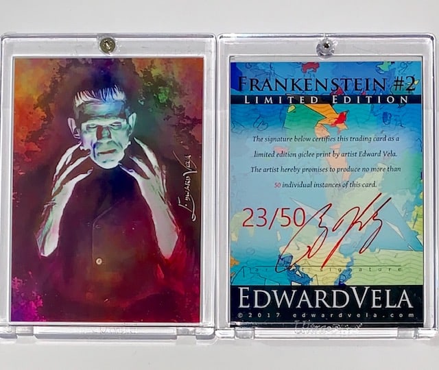 Scarce 1 of only 50 made Artist Signed FRANKENSTEIN Giclee Art Card (1 of 2)