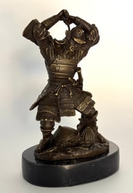 Awesome Signed KAMIKO Bronze Samurai Warrior Sculpture