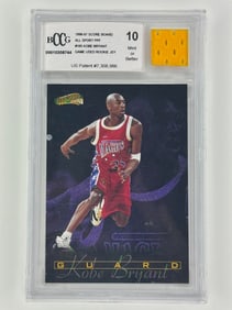 Scarce Gem 10 Kobe Bryant Rookie Game Used Jersey Rookie Basketball Card