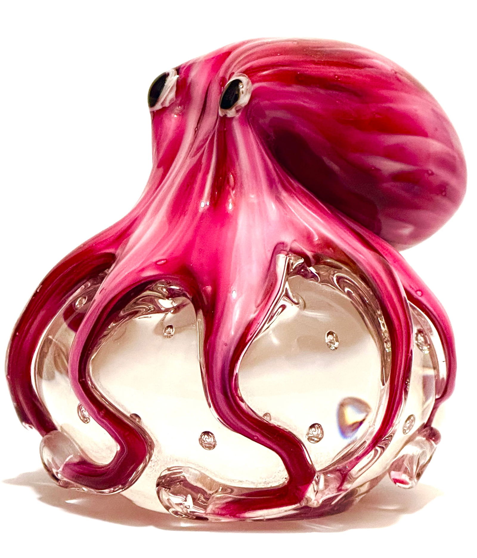 Awesome MURANO Blown Art Glass Octopus Paperweight: MUST SEE ALL PHOTOS – Approximately 4 x 4 and Weighs Almost 2 Pounds – Truly Awesome Looking
