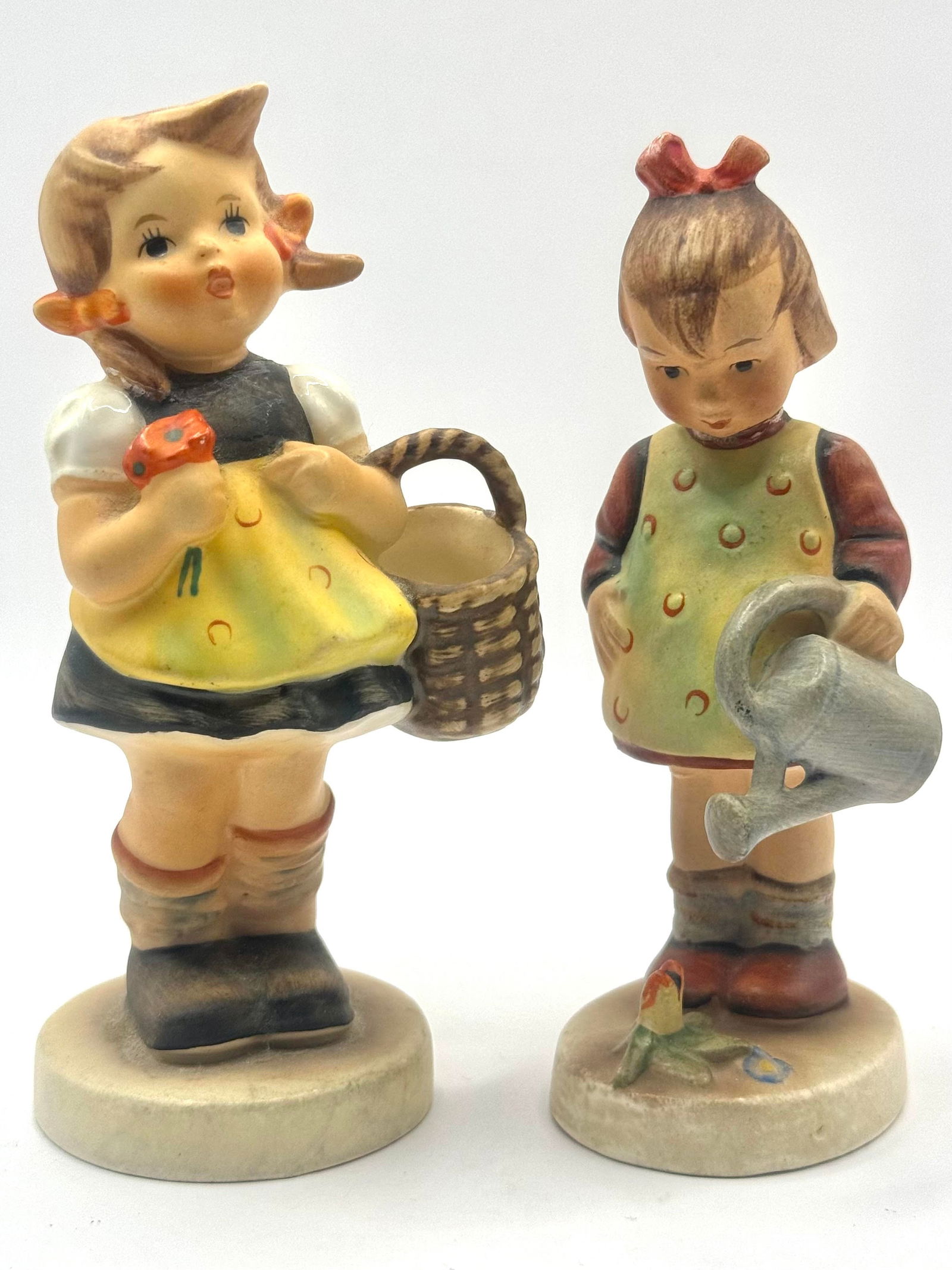 Lot of 2 Vintage MJ Hummel Goebel West Germany Porcelain Figurines: Multiple Photos Posted