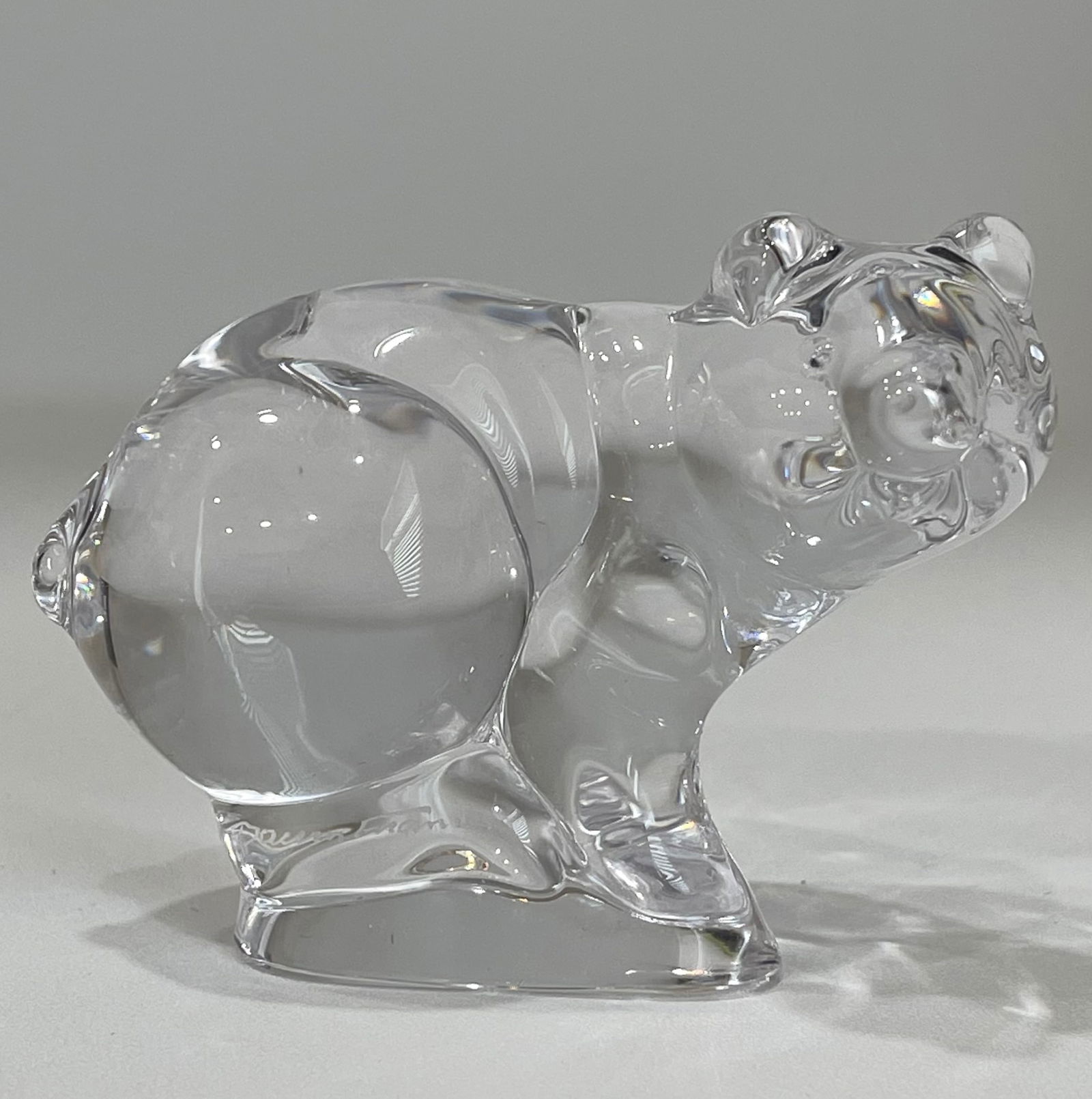 Signed DAUM France Crystal PIG Figurine with Original Box (1 of 5)