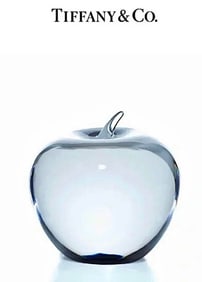 Signed Tiffany & Co Crystal Apple in Beautiful Condition