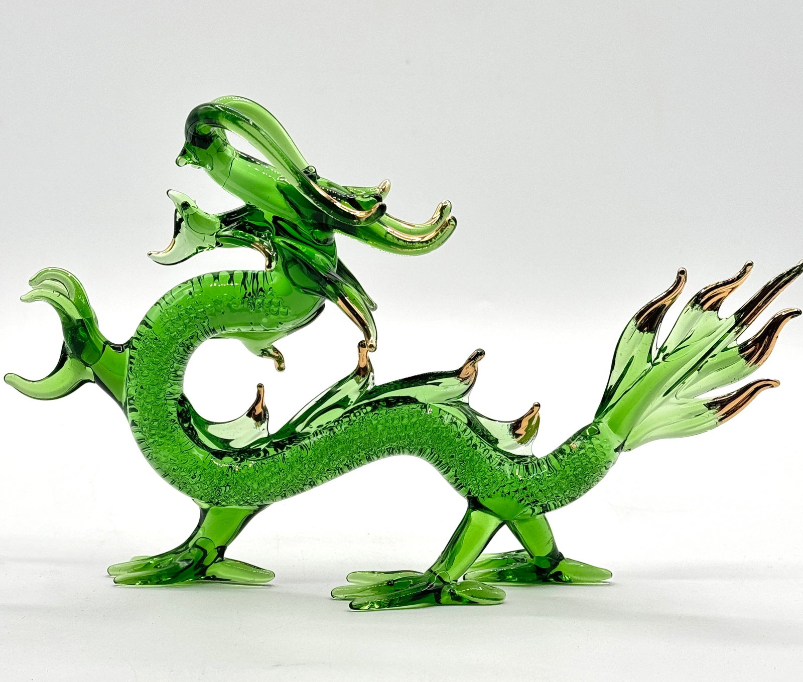 Awesome Blown Crystal Chinese Water Dragon: Perfect Condition