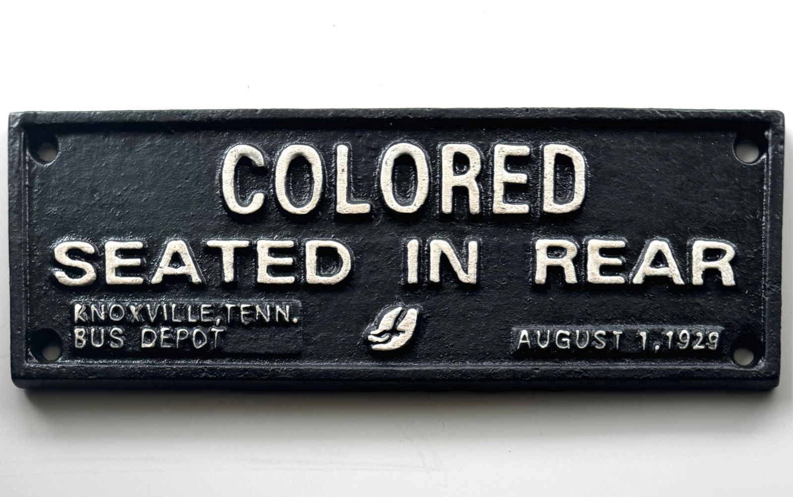 Dated 1929 Black Americana Cast Iron Segregation Sign (1 of 1)