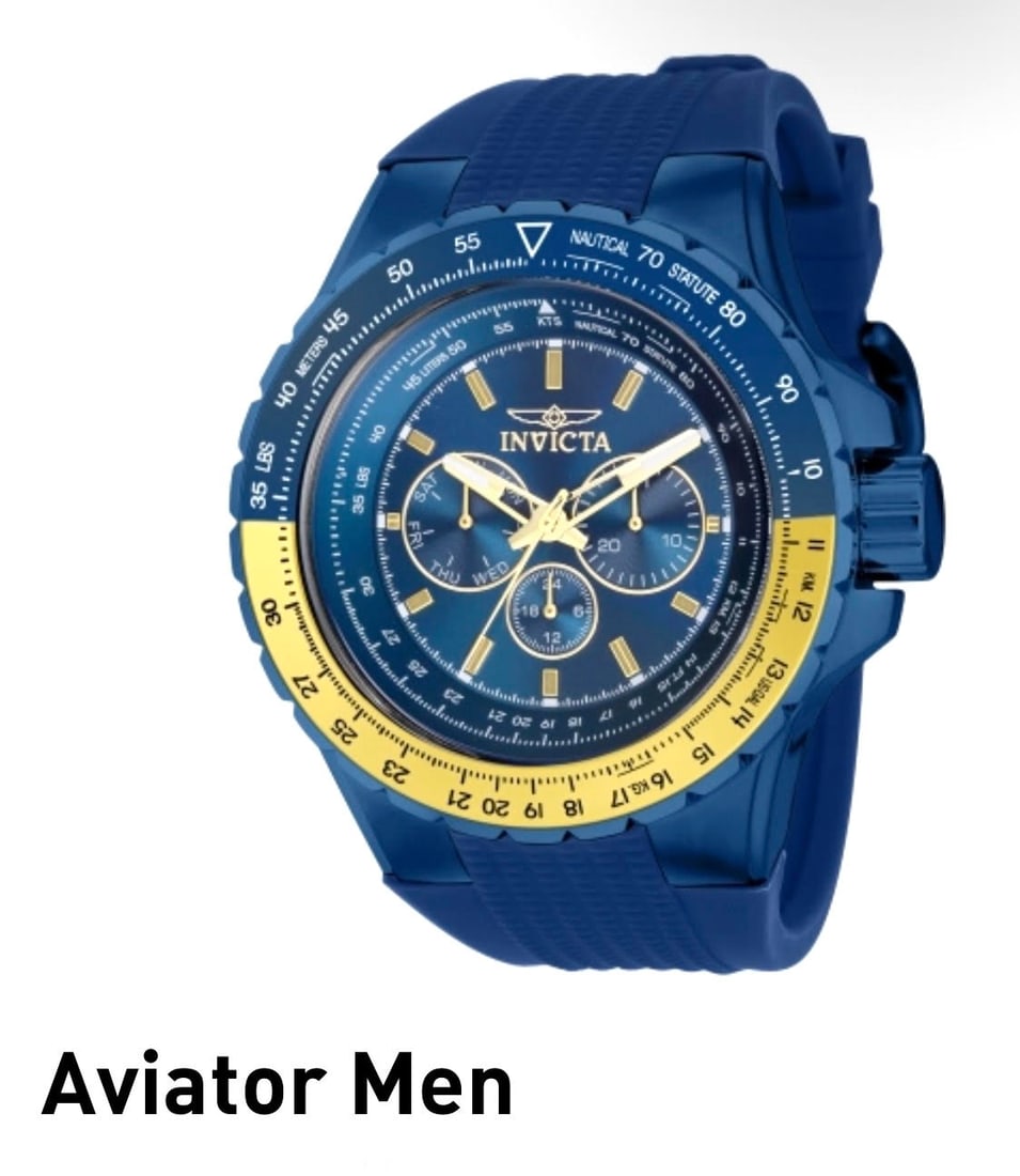 Genuine Brand-New INVICTA Aviator Mens Watch in Original Box: Brand New in Original Box – Multiple Photos Posted