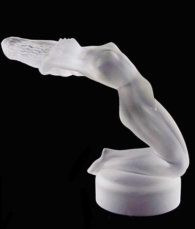 Lalique France Frosted Crystal Art Deco Nude Lady Statue: Beautiful Condition – Multiple Photos Posted