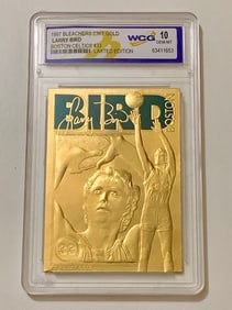 Rare LTD Edition LARRY BIRD 23k Gold Embossed Basketball Card