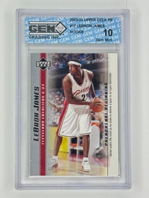 Gem Mint 10 LEBRON JAMES Rookie Basketball Card