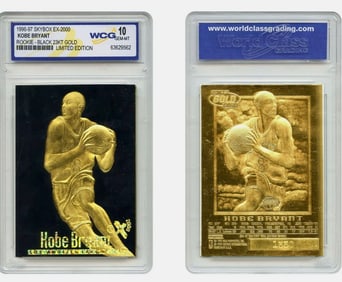 1996-97 KOBE BRYANT 23kt Gold/Black Skybox Rookie Card