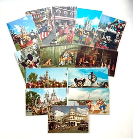Lot of 13 Vintage 1970s Walt Disney World Theme Park Postcards