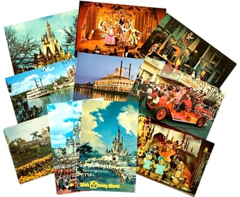 Lot of 10 Vintage 1970s Walt Disney World Theme Park Postcards
