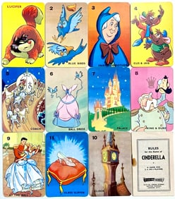 Lot of 11 Rare 1950’s Walt Disney Cinderella Cards by Castell Bros