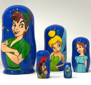 Walt Disney Peter Pan Russian Matryoshka Nesting Dolls