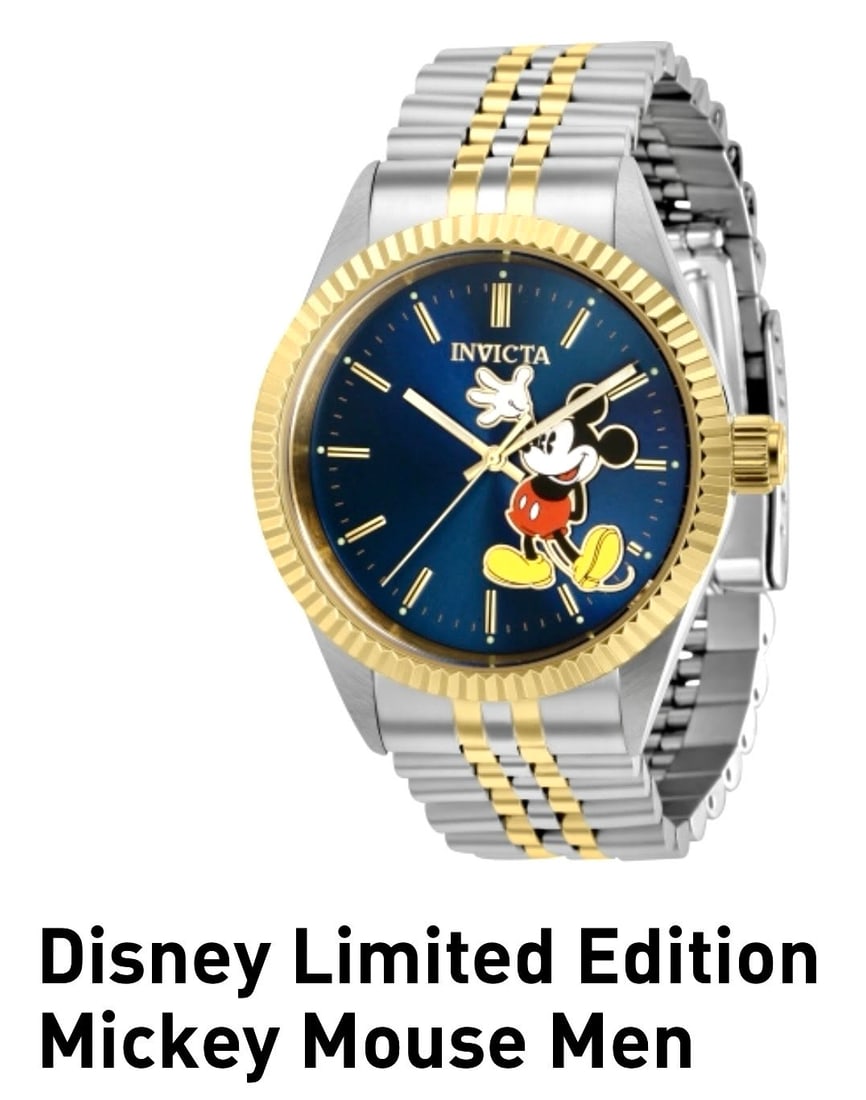 Limited Edition INVICTA Disney Mickey Mouse MENS Watch: This is a LIMITED EDITION Invicta Mickey Mouse Watch that is Still Brand New in the Original Retail Box / It was originally purchased as a Collectible, so it has never been worn / Multiple Photos Post
