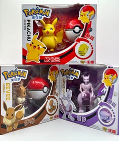 Lot of 3 POKEMON Toys in Sealed Boxes