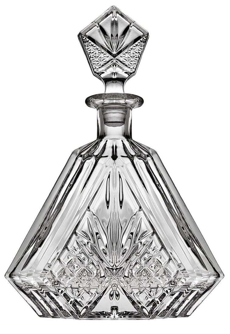 GODINGER Triangular Crystal Liquor Decanter New in Original Box (1 of 1)