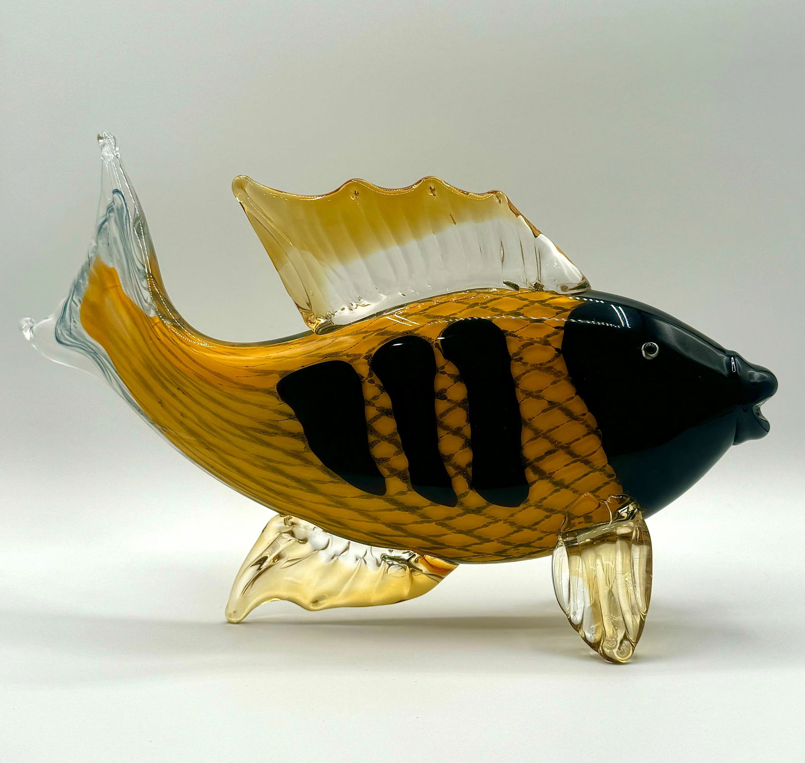 Large 14 inch long MURANO Art Glass Fish (1 of 3)