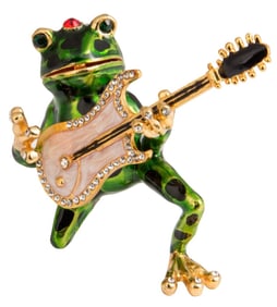 Russian Enameled & Studded Electric Guitar Playing FROG