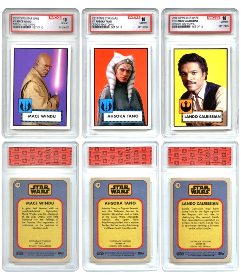 Lot of 3 Rare Topps STAR WARS 1952 Edition Trading Cards (1 of 1)