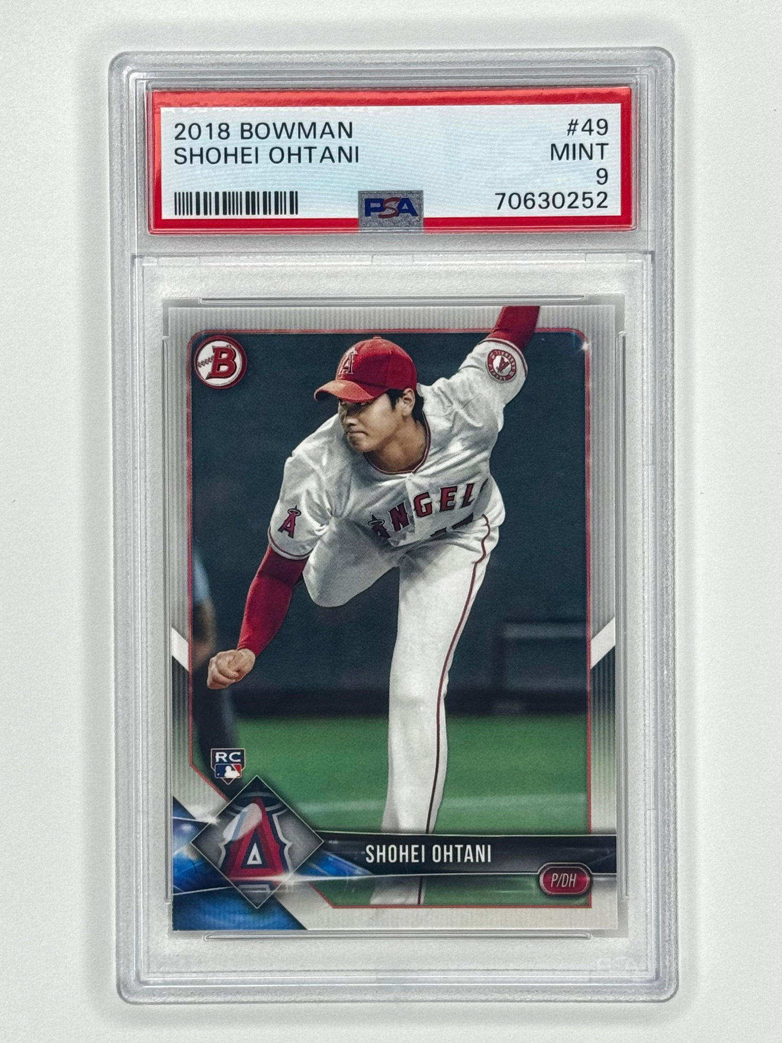 PSA Graded Mint 2018 SHOHEI OHTANI Bowman Rookie Baseball Card: Multiple Photos Posted