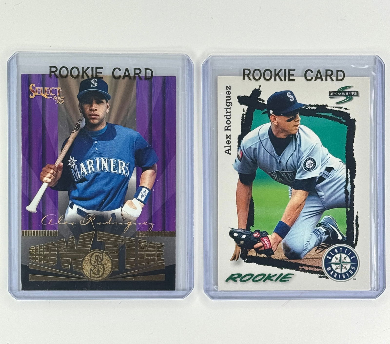 Lot of 2 ALEX RODRIGUEZ Rookie Baseball Cards (1 of 2)