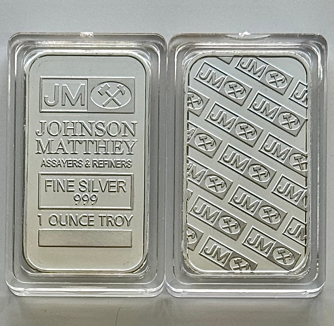 1oz JOHNSON MATTHEW Encapsulated Silver Bar (1 of 1)