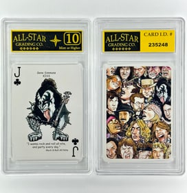 Graded Mint 10 Gene Simmons KISS Hero Decks Tribute Card