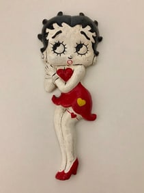 BETTY BOOP Cast Iron Figural Bottle Cap Opener