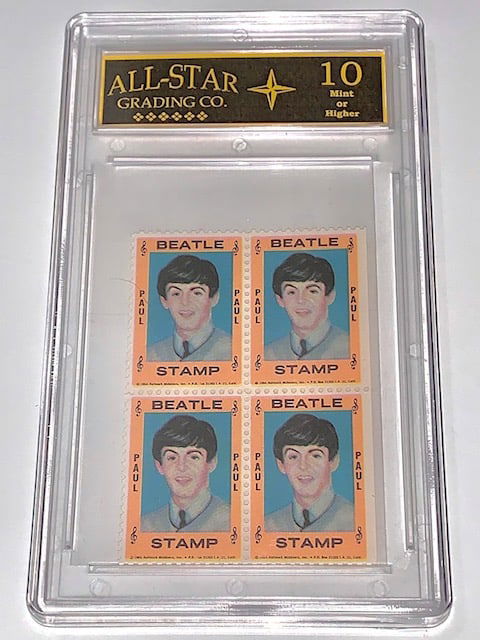 1964 The Beatles PAUL McCARTNEY Un-Cut Block of Stamps (1 of 1)