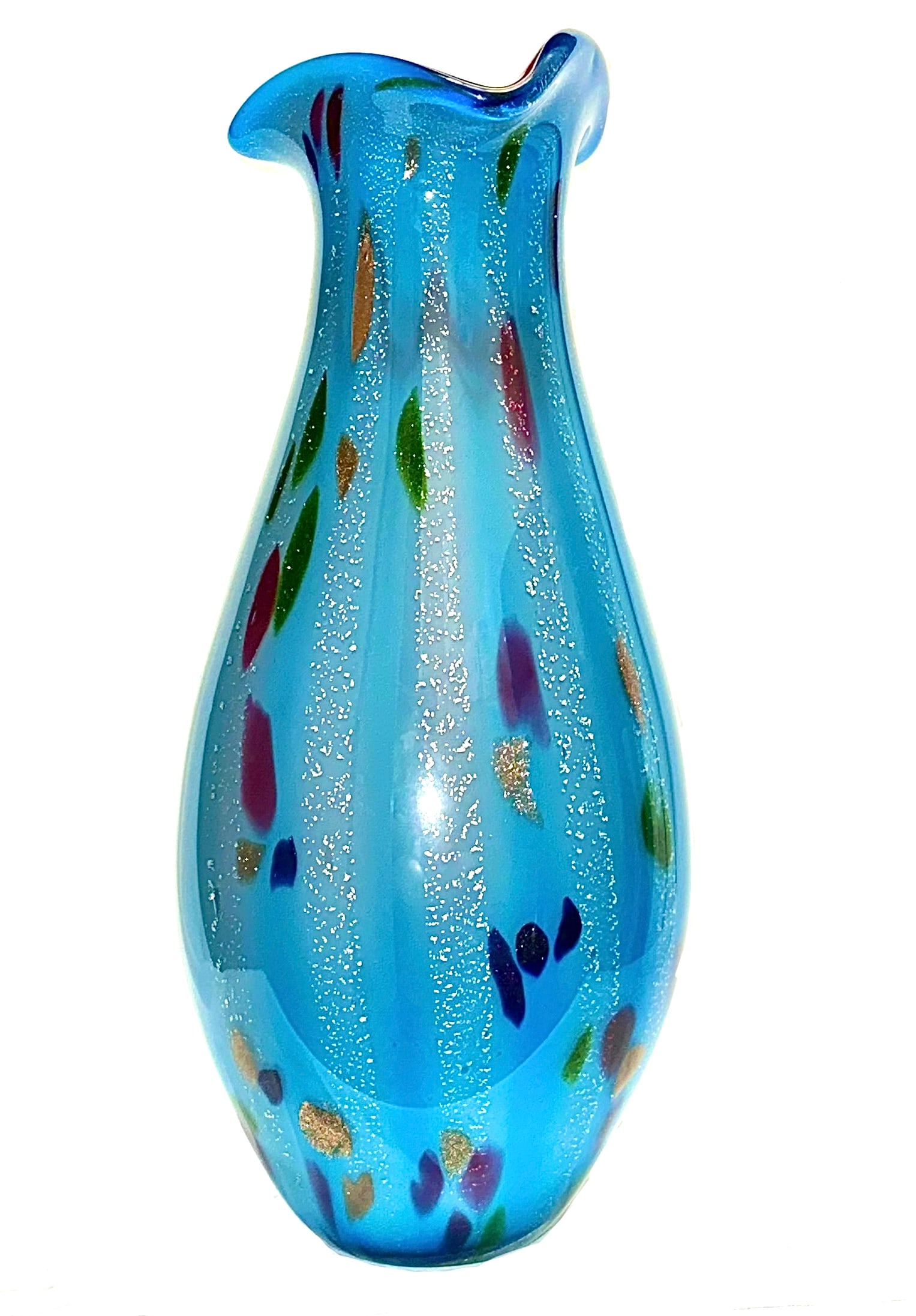 Unique MURANO Handcrafted Studio Art Glass Centerpiece Vase (1 of 5)
