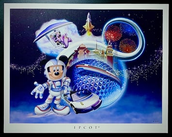 Walt Disney EPCOT CENTER Artist Approved Lithograph