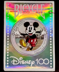 Limited Edition DISNEY 100 th  Anniversary Bicycle Playing Cards