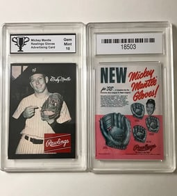 MICKEY MANTLE Advertising Baseball Card