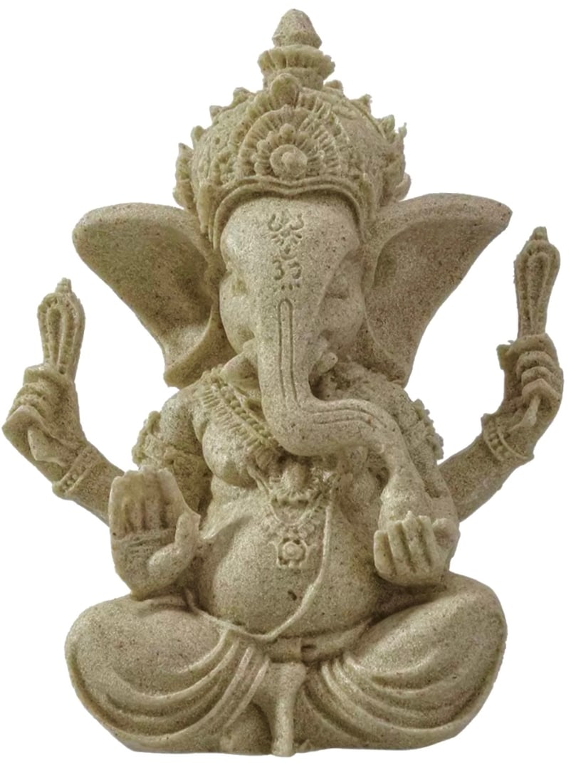 Ornate Sandstone Hindu Elephant Buddha Ganesh Statue (1 of 2)