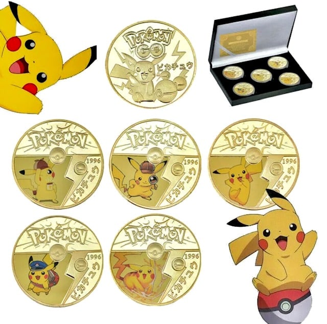 POKEMON Boxed Clad Gold Collector Coin Set with COA (1 of 3)